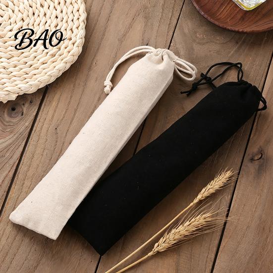 Compact Flatware Organizer for Camping Drawstring Cutlery Bag, Portable Reusable Utensil Pouch, Washable Holder Students Storage Chopsticks Spoons And