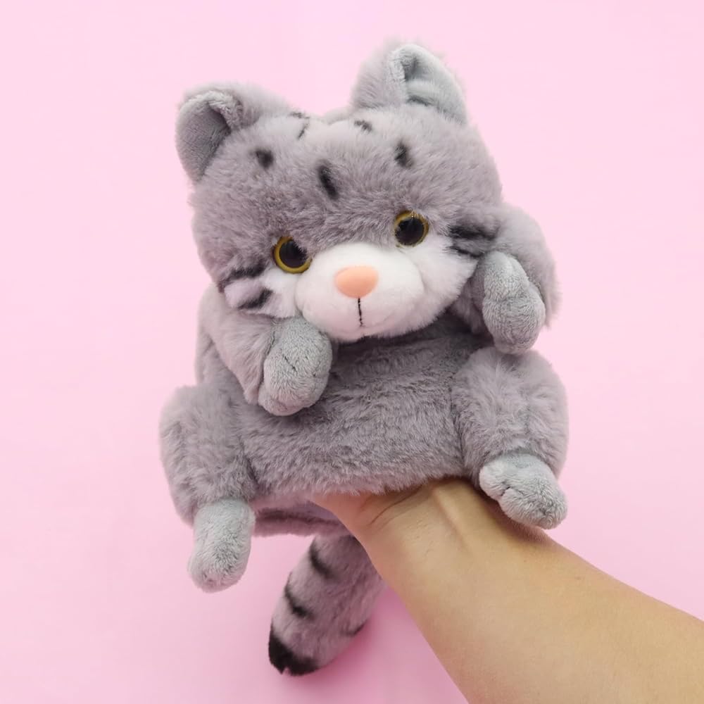 Takeoff Hand Puppet Manul Cat Plush Toy Soft Fabric Educational Plaything