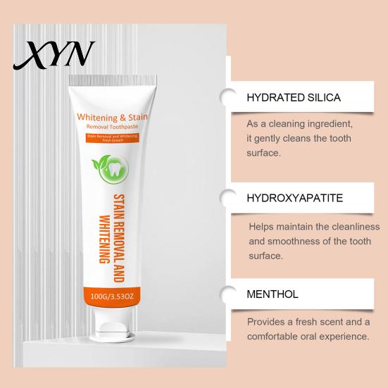 Mints Flavor Toothpaste 100G Stain Removal Teeth Whitening Toothpaste, Gentle Cleansing for Enamel Safe Daily Cleaning Paste Men Women, Fresh