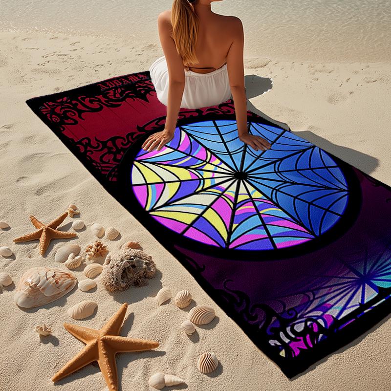 Colorful Web Adams Design Beach Towel, Super Soft Microfiber, Gift for Her/Him, Birthday, for Pool, Beach, Travel, Home Decor Fan gifts