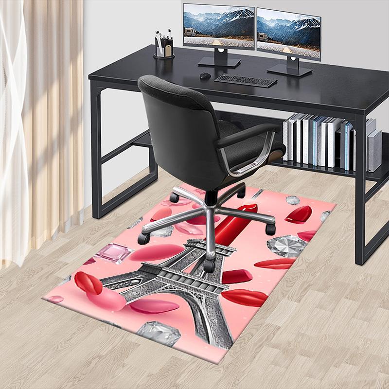 1PC Parisian, lipstick Extra Large Non Slip Floor carpet, Office, family, Studio   Large Area Rug Indoor Rugs, Bold Statement Piece