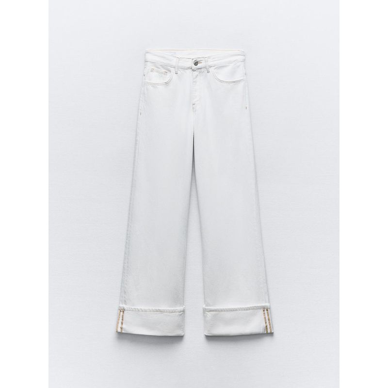Za2024 Summer New Product Women's Clothes High Waist Slim Looking Curling Trousers Denim Loose Pants 6045043 250