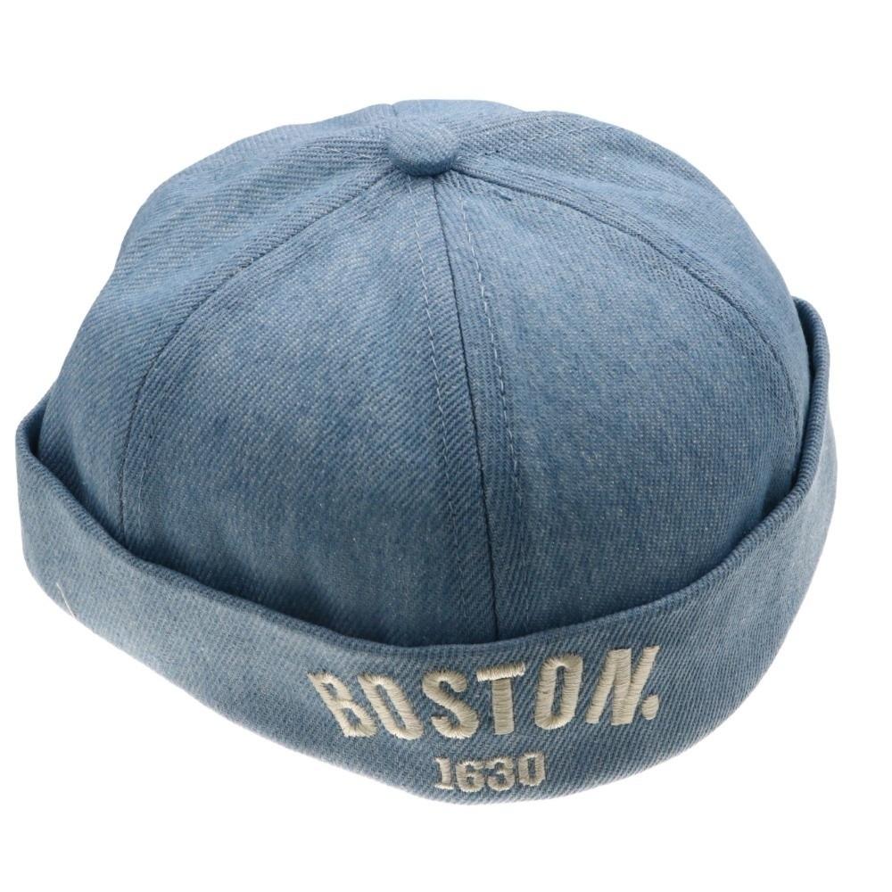 Adjustable Baby Brimless Hat Letter Embroidered Landlord Cap Retro Children Melon Beanie  Summer