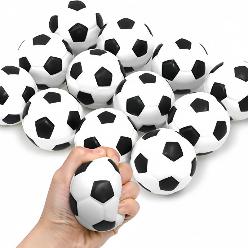 12Pcs Foam Sponge Decompression Vent Stress Balls Toy Soccer Anti Stress Relaxation Sports Pu Ball Kids Birthday Party Supplies