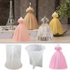 Silicone Ornament Mold Durable Crafting Moulds Wedding Dress Shape Flexible Mold