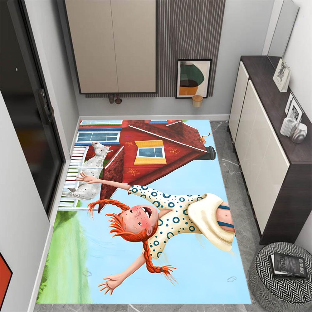 La Casa di Pippi. Tappeti Antiscivolo Tematici - Arredamento per la Casa in Poliestere, Adatti per Camere da Letto, Soggiorni, Ingressi, Studi e Decorazioni