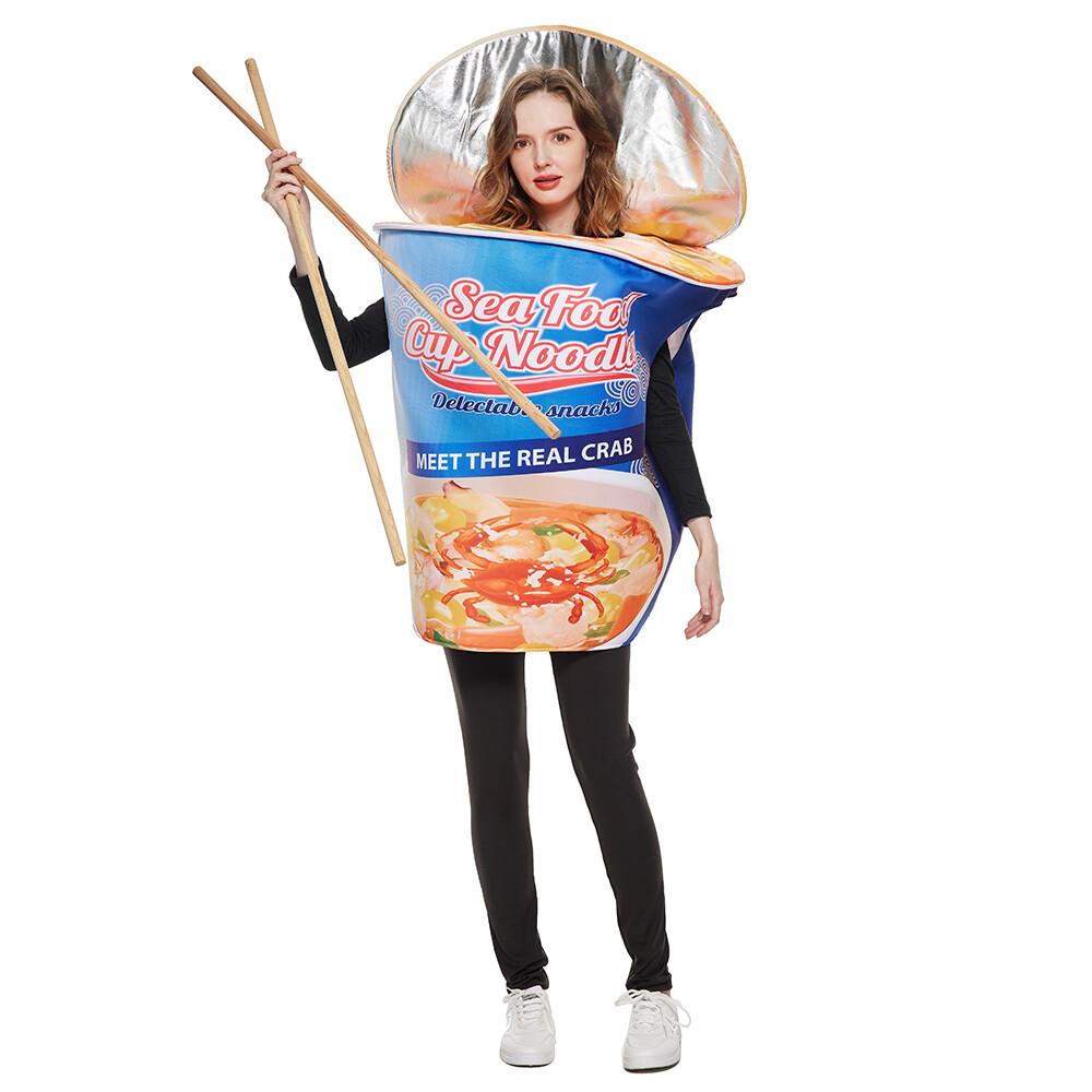 Adult Seafood Cup Noodles Costume Men Halloween Instant Noodles Cosplay in Party
