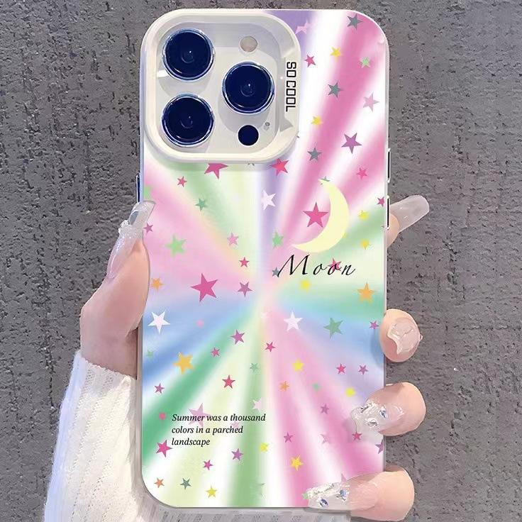 Colorful Stars Suitable for 15plus European and American 16promax Apple Phone Case IPhone 14 Hard Shell 13 Creativity