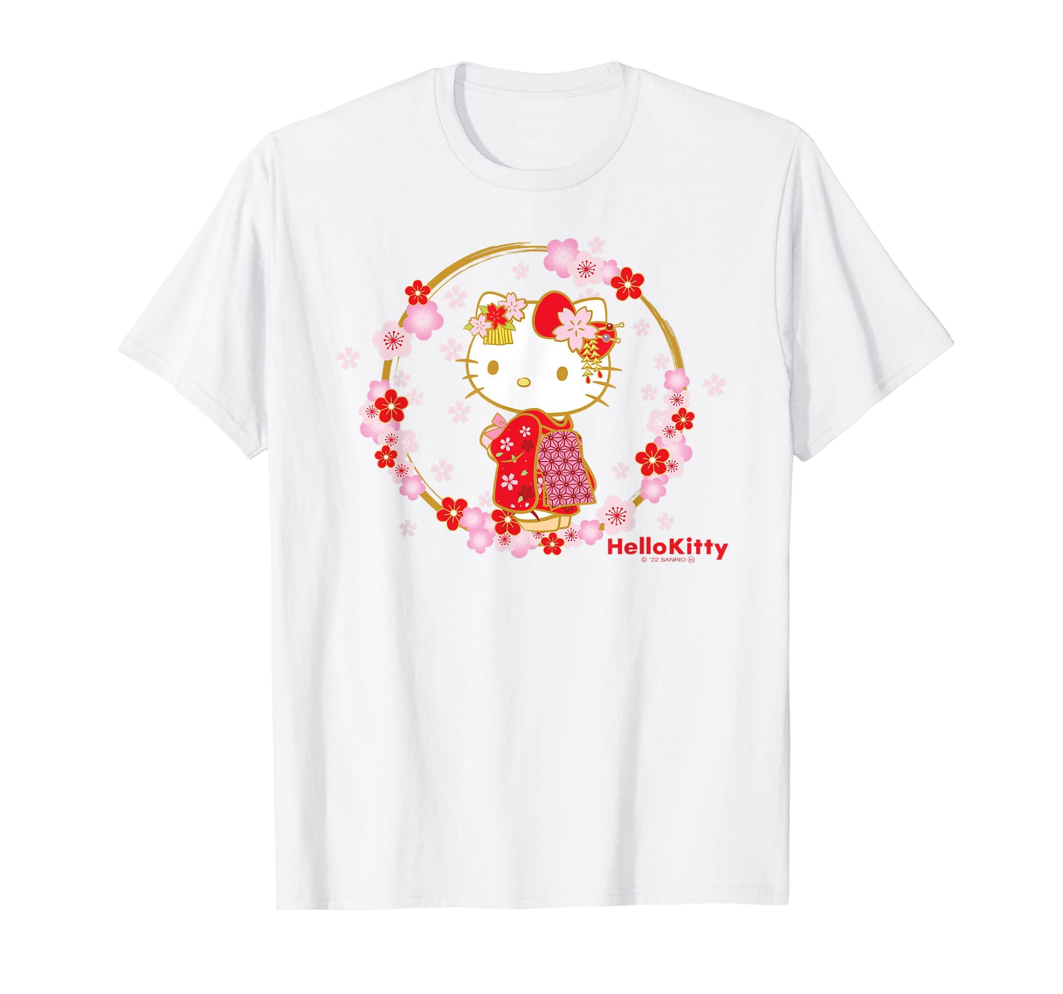 

Hello Kitty US design yukata T-shirt белый