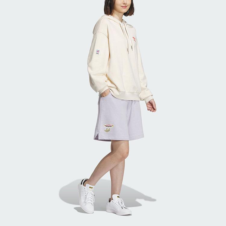 Adidas Originals Holiday Graphic Shorts Women Shorts Silver IW6303