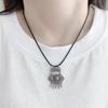 Sterling Silver Lotus Tassel Pendant - Women's Retro Style Jewelry