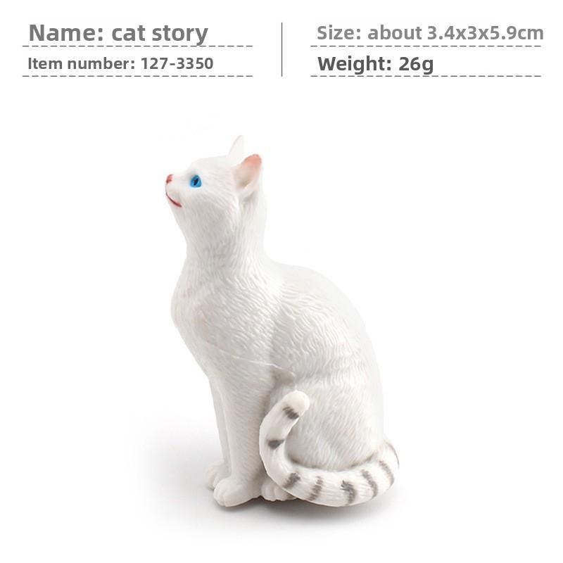 Cat Cartoon Pvc Sculpture With Realistic Form For Home Display Gift Childrens