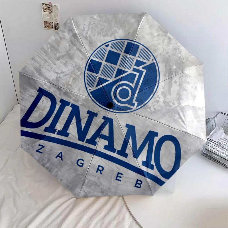 GNK Dinamo Zagreb pattern, automatic folding umbrella, portable and foldable design, 8 ribs, a Christmas or birthday gift.