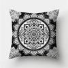 Black Geometric Pattern Cushion Cover Pillowcase Square Pillowcase Home Office Decorative Pillowcase
