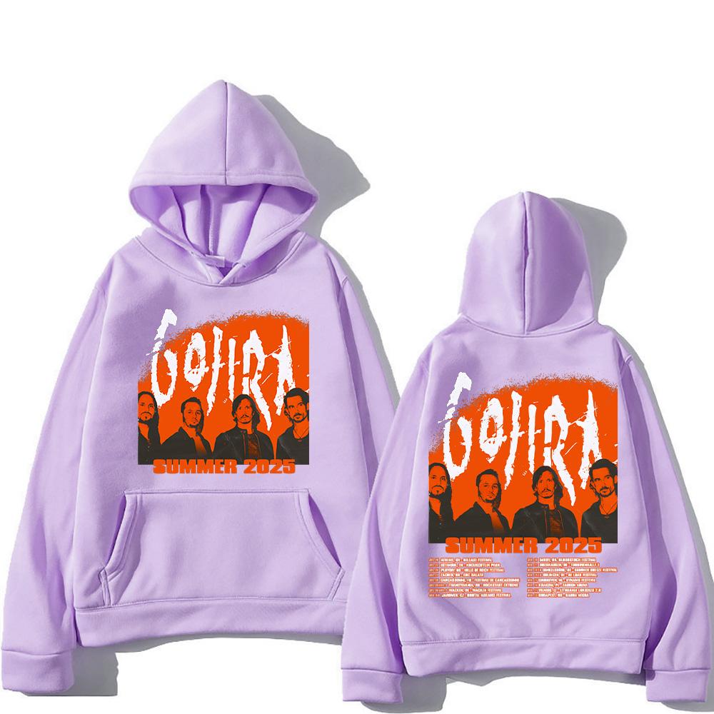 Hanorace Trupa Metal Gojira Turneul Gojira Vara 2025 Nou Sweatshirt Bărbați Femei Vintage Gotic Supradimensionat Pulover cu Glugă Streetwear