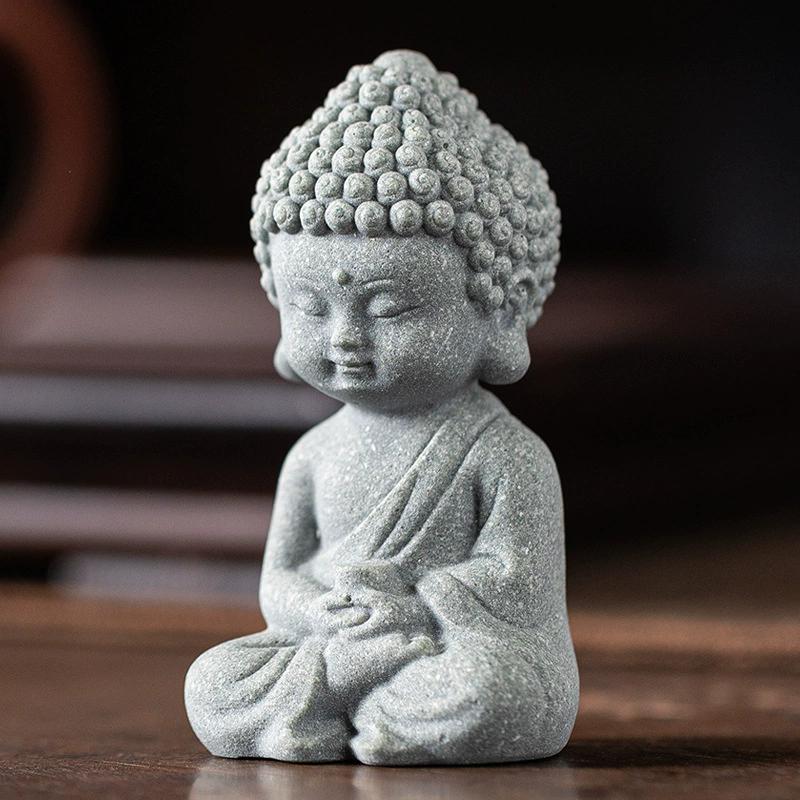 Chinese Style Buddha Statue Cute Little Monk Figurines Fish Tank Moss Landscaping Zen Oriental Aesthetic Garden Decoration