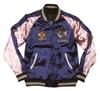Tom and Jerry Collaboration Reversible Rayon Satin Sukajan XL BLACK [Banson] TJV-2307 (Black)