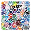 10/60pcs Cute Colorful Paw Print Stickers Cat Dog Paw Graffiti Stickers for DIY Luggage Laptop Skateboard Motorcycle Bicycle Sticker