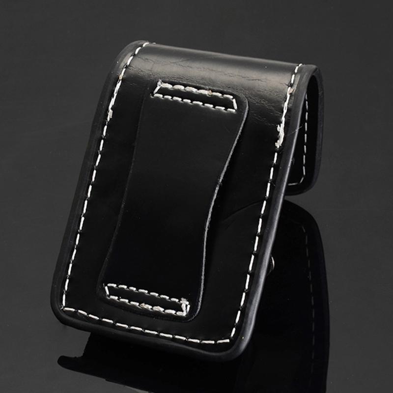 PU Leather Lighters Bag Windproof Oil Lighters Protective Cover Pouch Storage for Men Outdoor Traveling Camping Gift