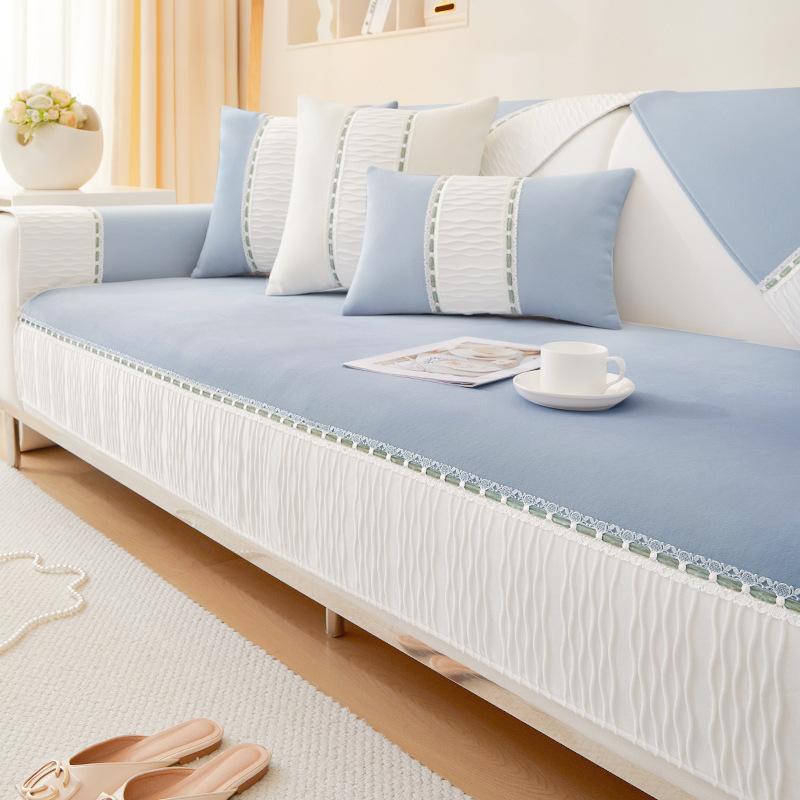 

Подушка для дивана, светлая, французская, кремовая, в стиле Four Seasons, универсальная, новинка 2024 года, чехол для дивана, тканевые кожаные нескользящие подушки для сидения 70*70