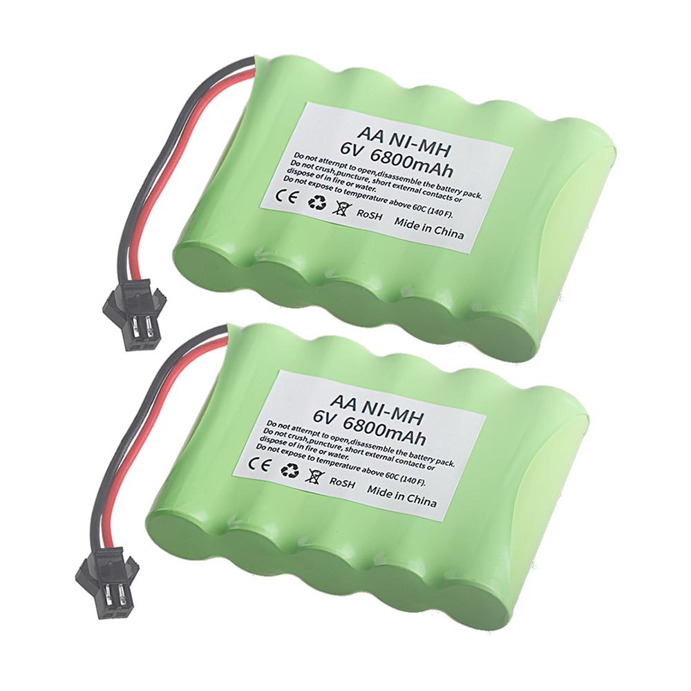 (SM PLUG) 6V 6800mAh NiMH Battery with USB Charger For Rc Toys Cars Tank Truck Robot Boats AA Ni-MH 6v Rechargeable Battery Pack