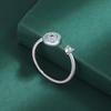 S925 Sterling Silver Devil's Eye Rotating Adjustable Ring for Men and Women