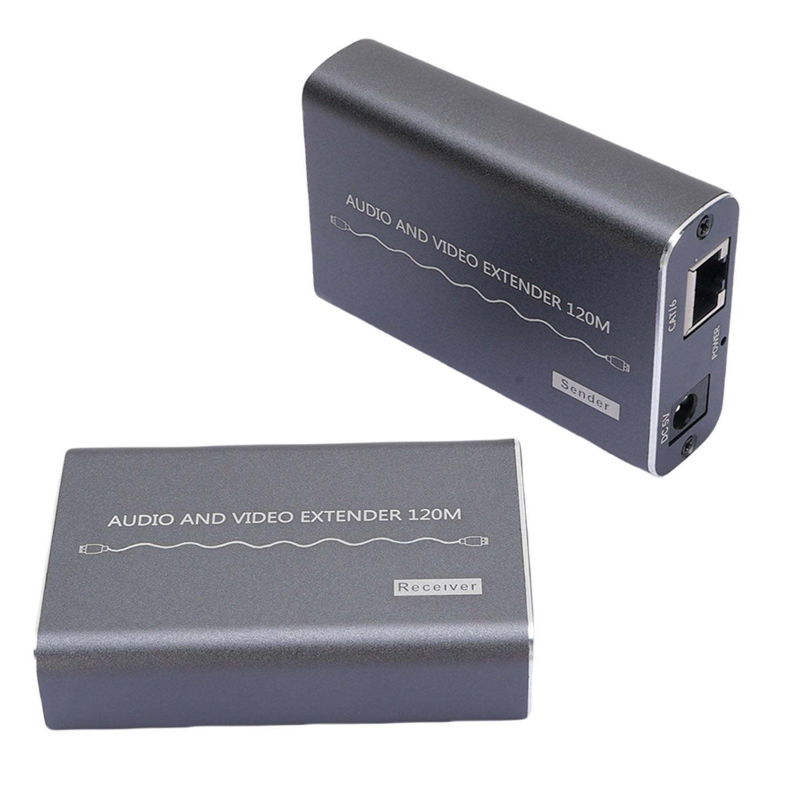 

Display Port Extender IR Infrared 120m CAT5e 6 Display Port Extender Cable for Security Monitoring Video Conferencing EU Version