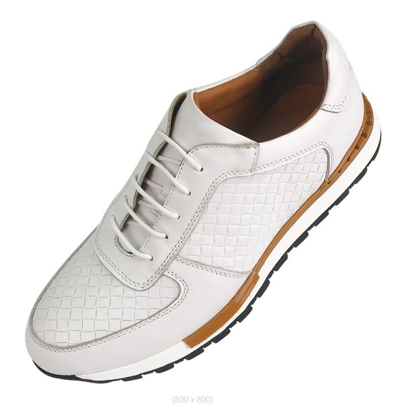 

Мода 2025 Весна Осень 5 Цветов Натуральная Кожа Мужские Роскошные Кроссовки Клетчатый Плетеный Узор На шнуровке Мужские Повседневные Белые Оксфорды b15 45