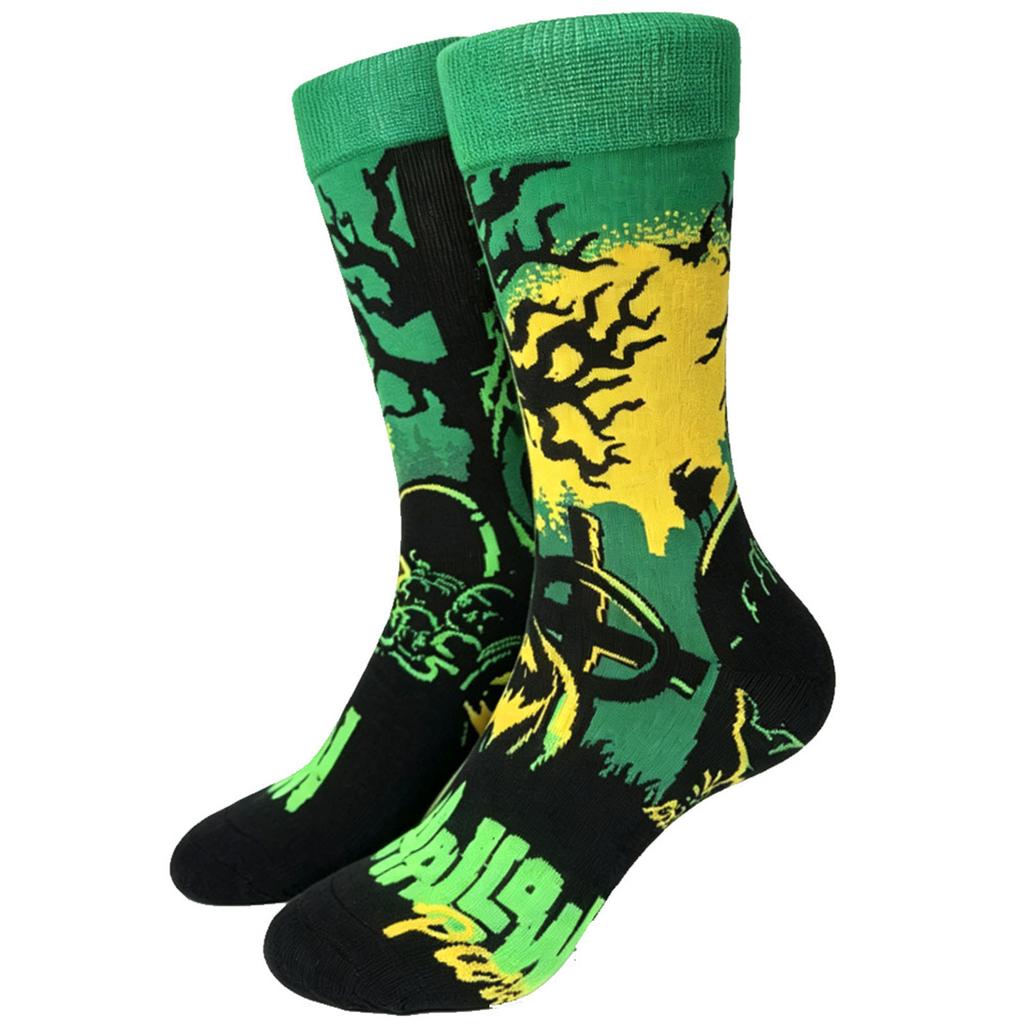 Adult Casual Halloween Printed Knee High Socks for Women Men Holiday Fun