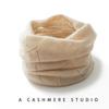 Gola de Cashmere Puro Outono-Inverno: Cachecol de Tricô de Ponto Único e Gola de Suéter