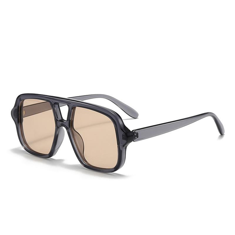 JYL Sunglasses Men Uv Protection Double Bridge Square Rivet Use 3968 A-17643