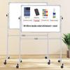 Mobile Double-Sided Magnetic Whiteboard and Chalkboard