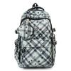 Large Capacity Plaid Backpack Women's Star Printed Student School Bag with Coin Purse