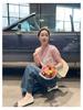 Korean Style Slimming Polo Collar Knit Shirt - Women's Casual Summer Pullover