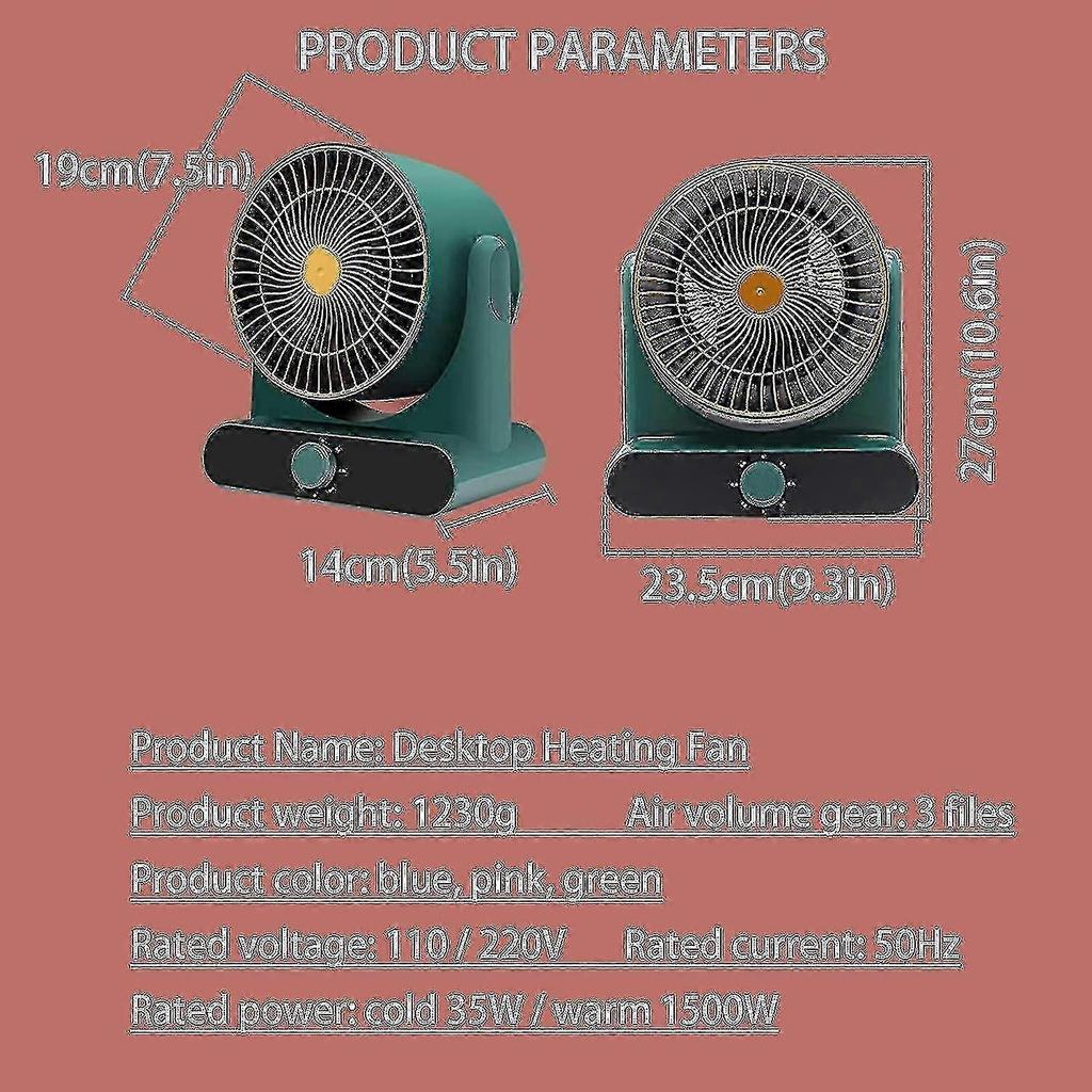 Battery Powered Portable Heater with 3 Heat Settings and Fan Option for Camping and Office Use Appliance