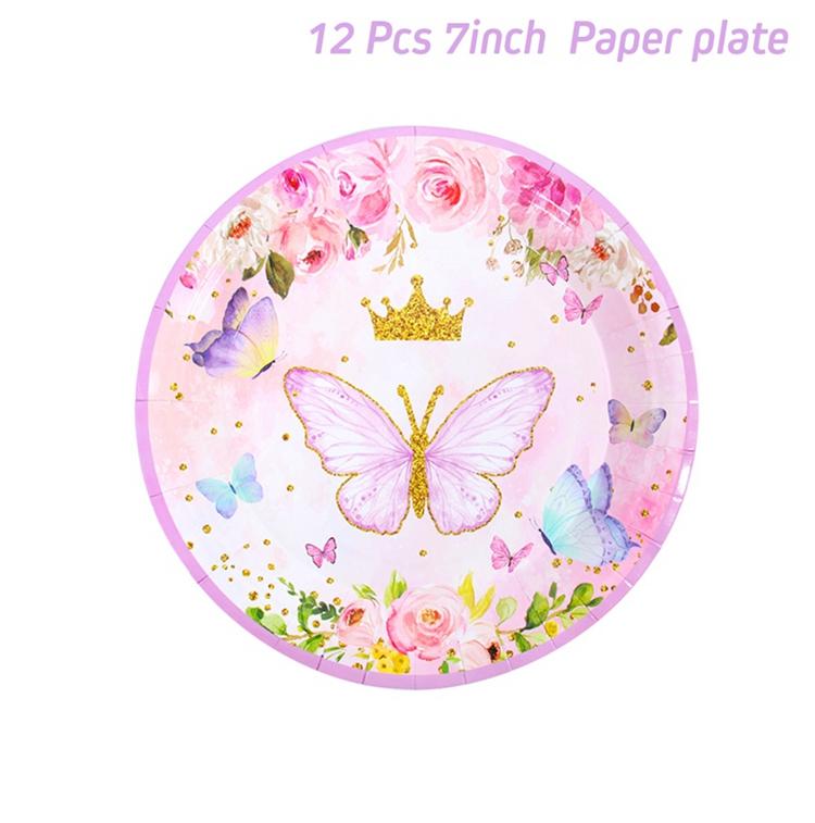 Butterfly Birthday Party Waterproof Tablecloth Spring Summer Outdoor Butterfly Party Table Decor Girl Birthday Party Supplies