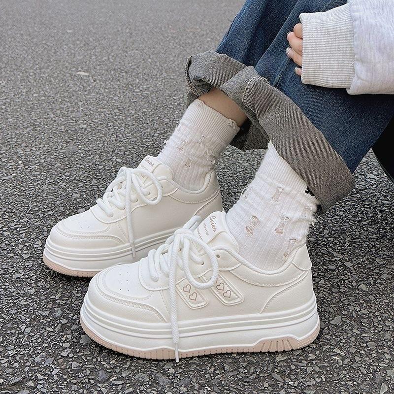Fashion Casual A White Shoes Women Simple Breathable Women's Shoes Sneakers Canvas Women Platform Sneakers