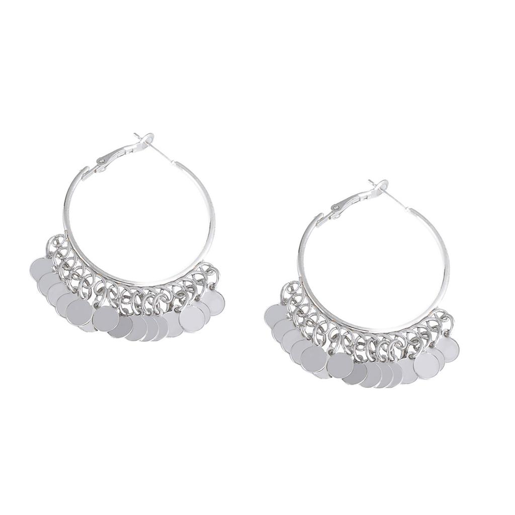 Elegant Topological Swing Earrings Thin Metal Finish Decoration Embellishment Casual Fit