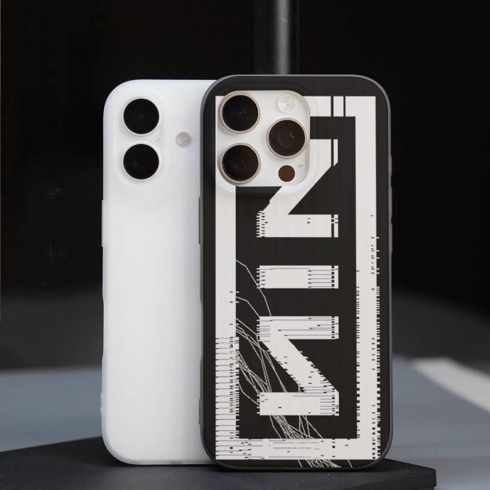 1pc Rock Band Nine I-Inch N-Nails Phone Case For IPhone 16 15 17 Pro 11 12 13 14 Pro Max Plus Soft Ripple Silicone Cover Shell