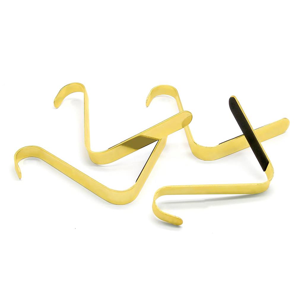 Christmas Fireplace Stocking Hanger Metal Stocking Pendant Hooks Multi-Use Socks Holders Ornament for New Year Decorations