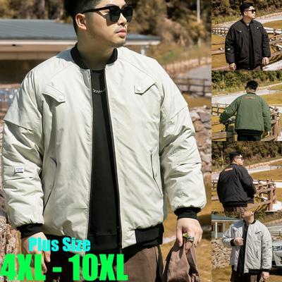 Blouson bombardier ample en coton pour homme, manteau décontracté, grande taille, vêtements d'assaut en plein air, 4XL-10XL, printemps et automne