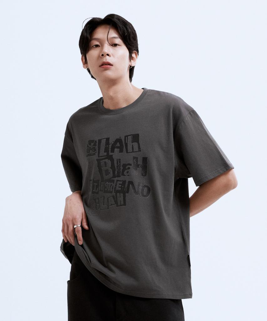 ELIMENO [Set] El Grunge Graphic Short Sleeve T-Shirt 2-Piece Set (Type A)