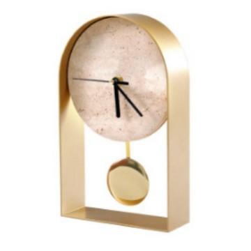 Luxury Modern Desk Clock - High-End Tabletop Art Ornament for Office, Study Room, Bookshelf & Sample Room, Elegant Timepiece Decor