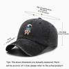 Chic Astronaut Print Women's Baseball Cap - Adjustable, Lightweight Cotton Sun Hat For Golf & Outdoor Activities, One Size Fits All