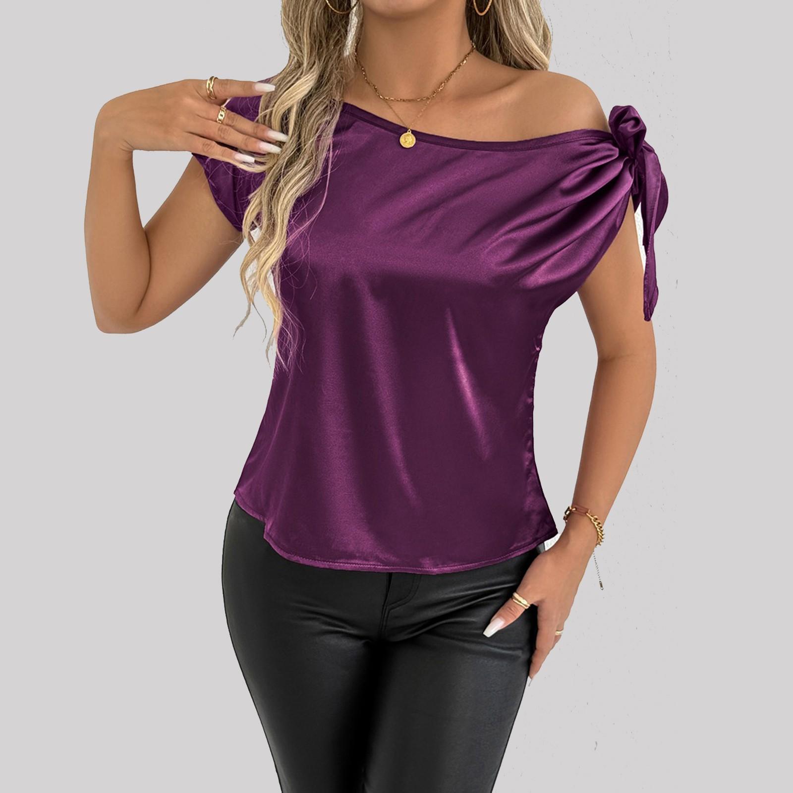 

Women s Round Neck Casual Printed Short-sleeved T-shirt Top XL