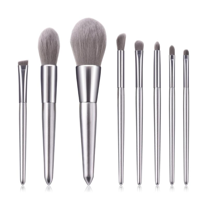 Eye Catching Synthetic Fiber 8pcs Makeup Brushes Set Delicate Cosmetic Brushes Face Makeup For Professional Look