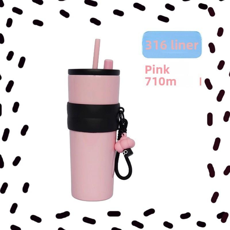 316 Stainless Steel Insulated Thermos With Ceramic Inner For Travel And Home Refreshment Pink