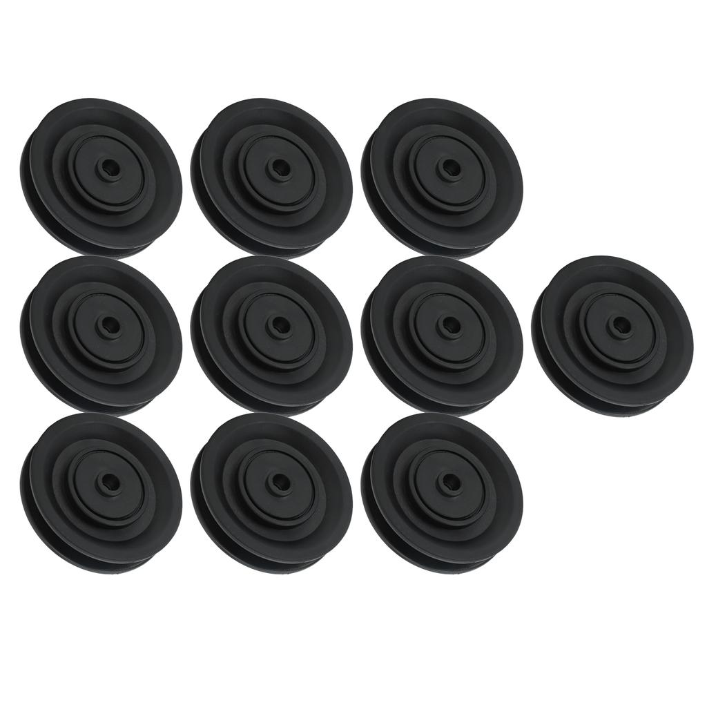 90mm Universallager-Riemenscheibe Geräuschlos Stabil DIY Nylon Seilrollenrad für Fitnessgeräte Garagentor Kran 10 Stück