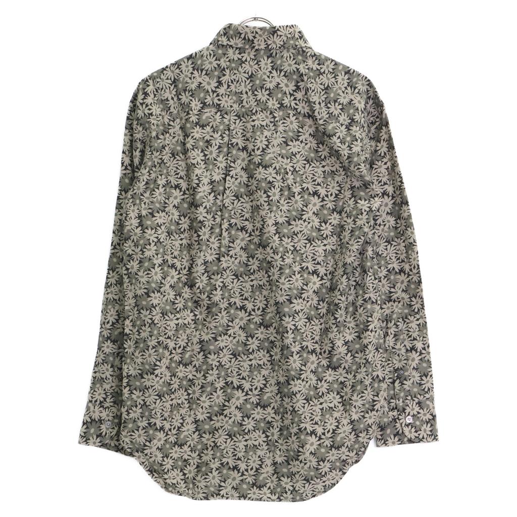TOM FORD 3FT941 94Y1DP Flower print shirt tops 39 Black Grey Khaki FlowerUsed