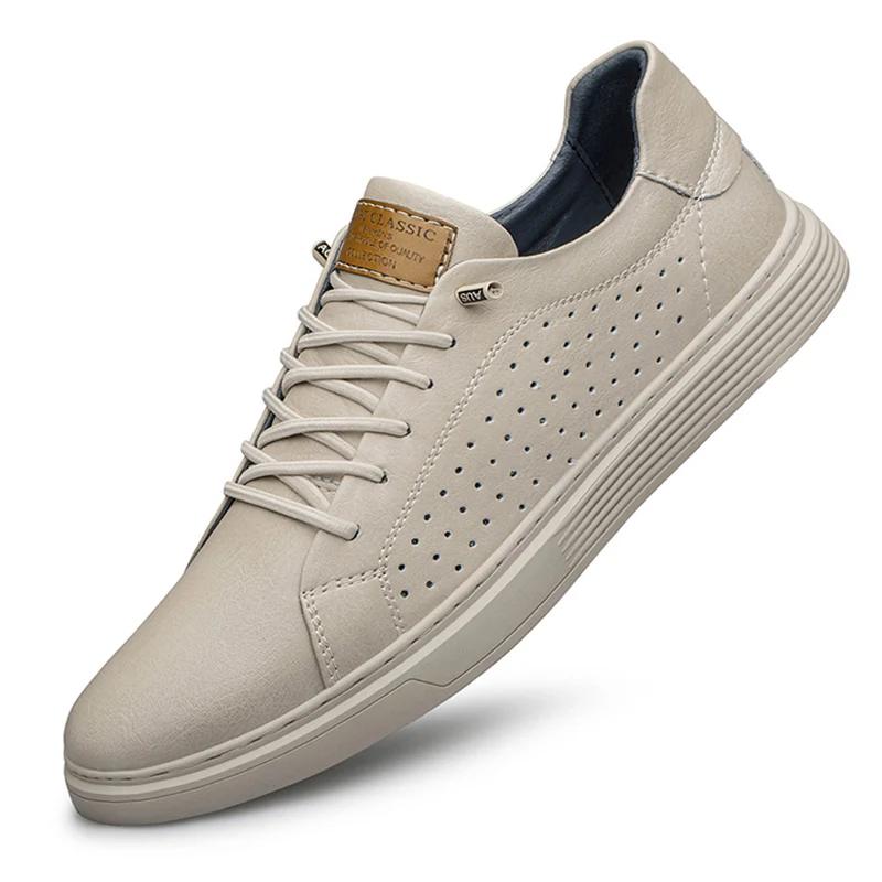 Italienische Marke Schwarze Herren Echtleder Schuhe Lässige Herrenschuhe Herren Schnürschuhe Flache Sneakers Luxusschuhe für Herren